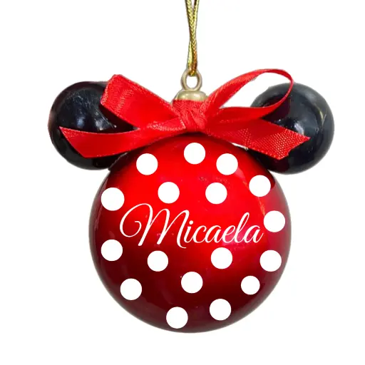 Esfera navideña mickey personalizada